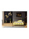 N80 Doppelbett Metall Gold Für Matratze 150x190cm