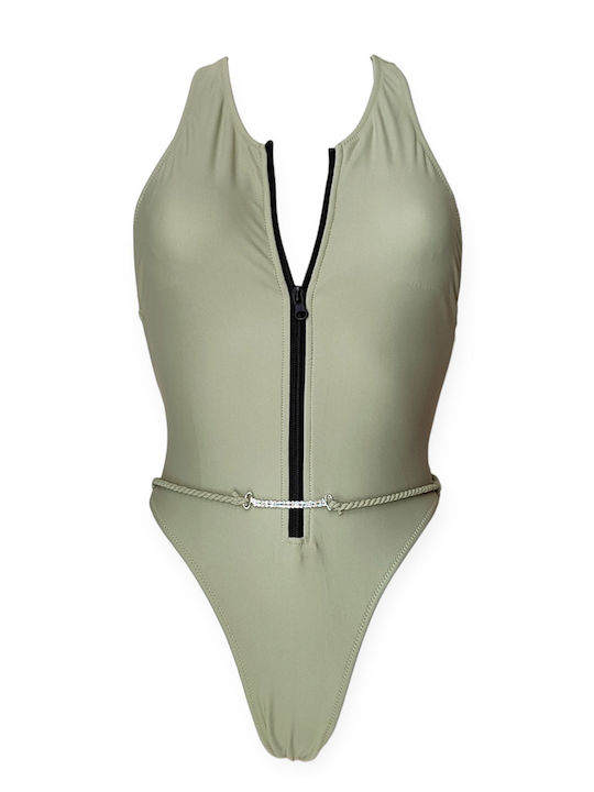 Nuvoletta 66113 Costum de baie întreg cu push-up GREEN