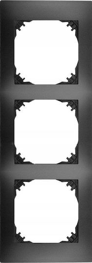 Elektro Plast Switch Frame 3 Positions in Black Color 3873-61