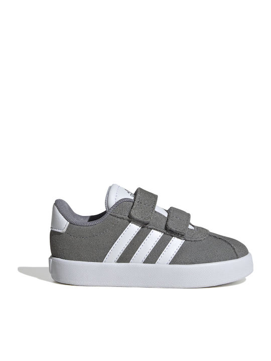 VL Court 3.0 Cf Kids Sneakers With Hoop & Loop Closure Grey