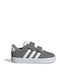 VL Court 3.0 Cf Kids Sneakers With Hoop & Loop Closure Grey