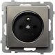 Ospel Sonata Single Walled Power Socket Silver