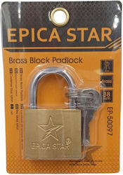 Epica Star Vorhängeschloss mit Schlüssel 38mm