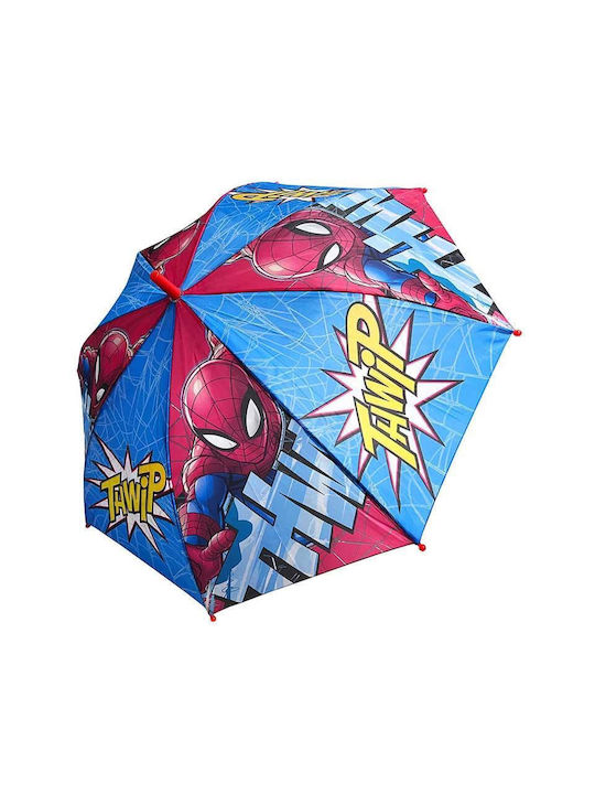 Chanos Kids Curved Handle Auto-Open Umbrella with Diameter 48cm Multicolour