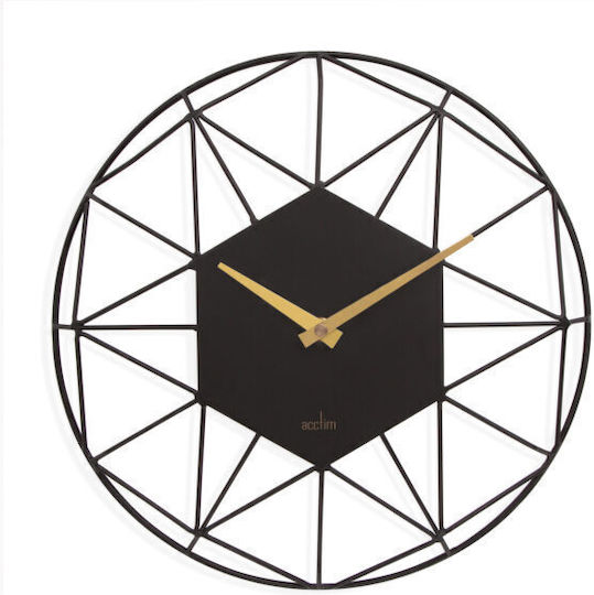 Acctim Wall Clock Metallic Black 45x3cm