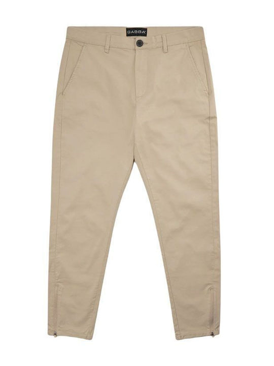 Pisa Lit Pantaloni Bărbați Slim Fit Bej