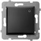 Ospel Wall Push Bell Button Black ŁP-6U/m/33