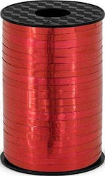 Party Deco Red Metallic Plastic Ribbon 5 Mm Uni...