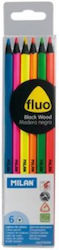 Milan 6 Farbe Dreieckige fluoreszierende Bleistifte