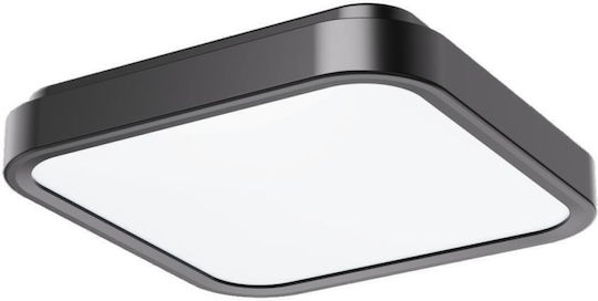 Rabalux Таванно осветление Баня 25бр Черен с Вграден LED