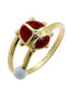 Easter Bunny Ring Gold K9 Enamel P-65459 Yellow Gold K9