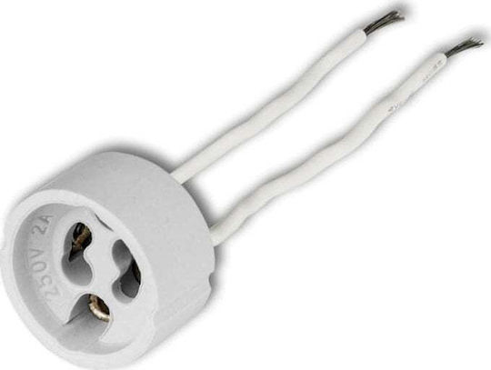 Power Socket with Socket GU10 in White color Set 1pcs GN-B-GU10-100