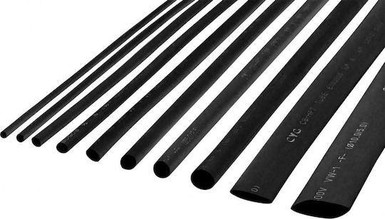 Cabletech Tubulatură Termocontractibilă Cablu Cutie Neagră 10 Bucăți LEC-NAR0245.1