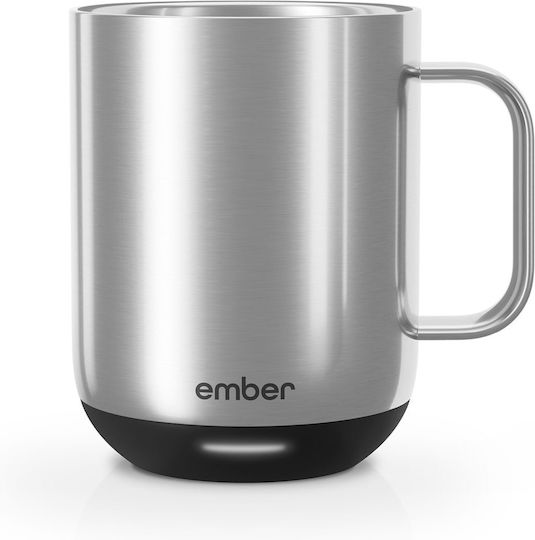 Ember Mug Thermos Stainless Steel 295ml Silver with Handle