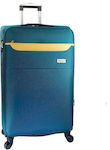 Forecast Large Travel Suitcase Blue with 4 Wheels