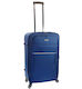 Diplomat Μεσαία Βαλίτσα Ταξιδιού Μπλε με 4 Ρόδες