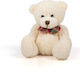 Friendlies Plush Bear with Checkered Bow White 14 cm