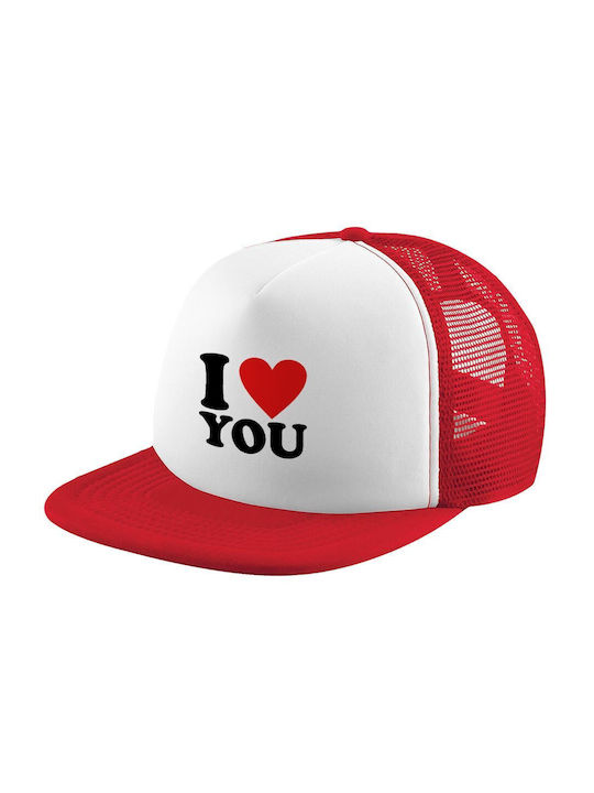 Koupakoupa Kids' Hat Jockey Fabric I Love You White