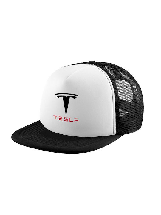 Koupakoupa Kids' Hat Jockey Fabric Tesla Motors White