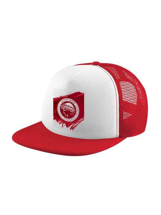 Koupakoupa Kids' Hat Jockey Fabric Olympiacos F.c. White