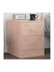 Metal Bedside Table Pink 34.5x39x44cm