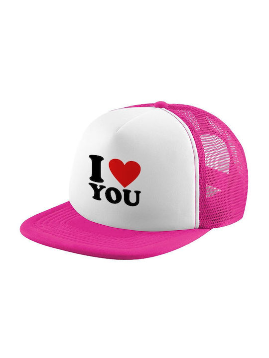 Koupakoupa Kids' Hat Jockey Fabric I Love You White