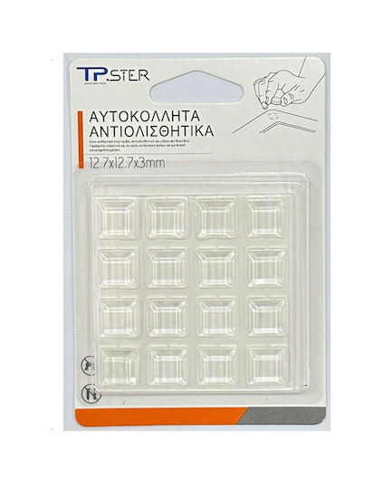 Tpster 34787 Square Door Buffers with Sticker 12.7x12.7mm 16pcs