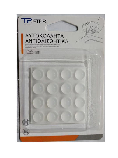 Tpster Absorbanți de Șocuri Rotunzi cu autocolant și Diametru 10mm 16buc 34792