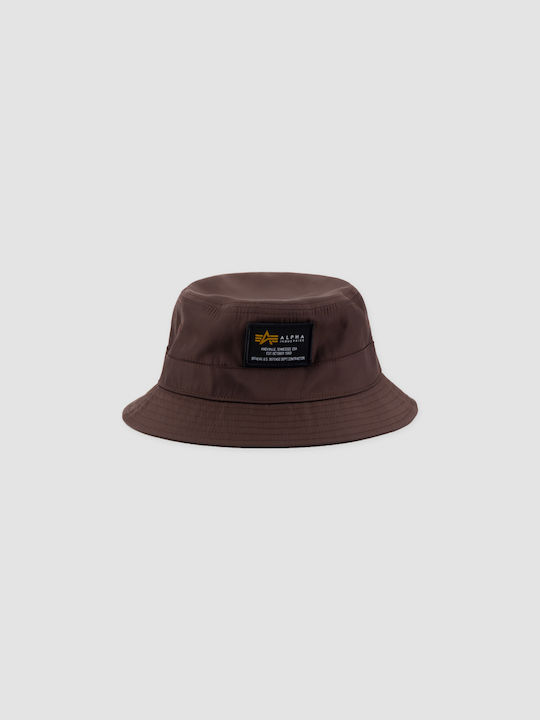 Alpha Industries Crew Υφασμάτινo Ανδρικό Καπέλο Στυλ Bucket Καφέ