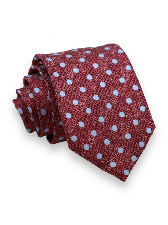 Bordeaux Blue Polka Dot Tie 7.5cm