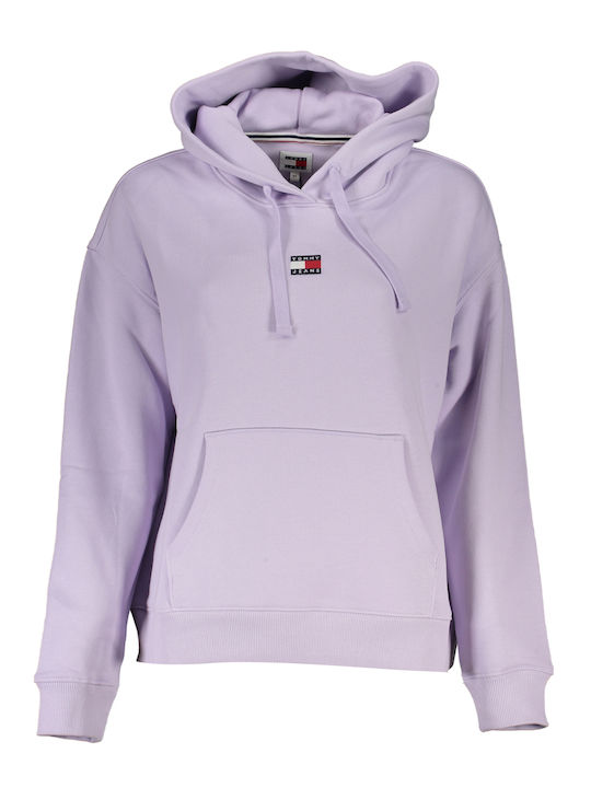 Tommy Hilfiger Women's Long Hooded Sweatshirt Purple