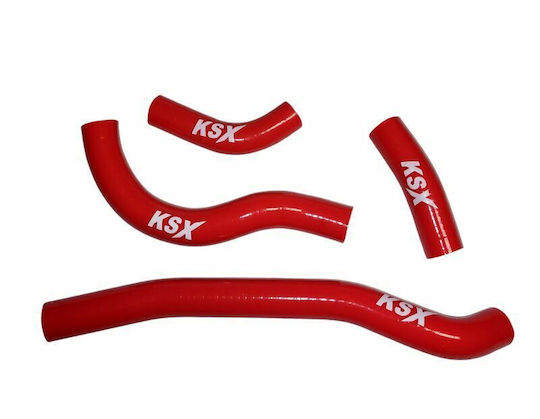 KSX Set Silicone Motorcycle Engine Hoses for Honda CRF 250 Red