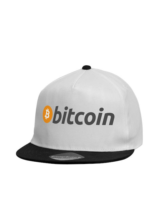 Koupakoupa Παιδικό Καπέλο Υφασμάτινο Bitcoin Crypto Λευκό