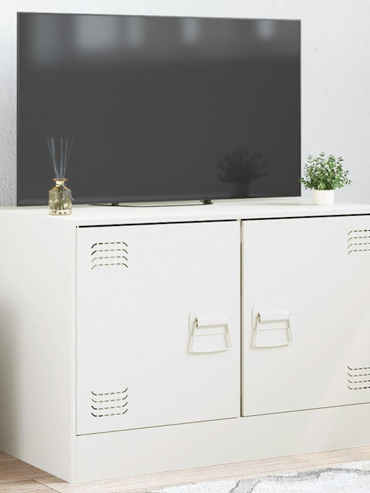 Έπιπλο Τηλεόρασης Μεταλλικό Λευκό Μ67xΠ39xΥ44cm