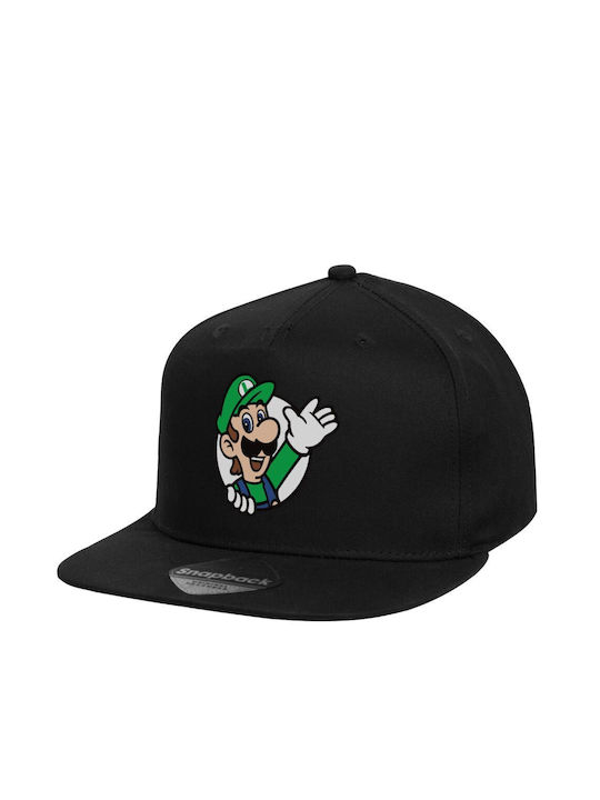 Koupakoupa Pălărie pentru Copii Tesatura Super Mario Luigi Win Negru