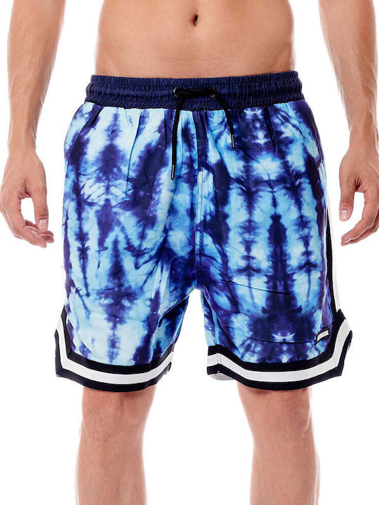 Blue Men's Swimwear Bermuda Blue with Prints