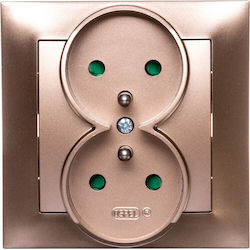 Ospel Double Impression Διπλή Πρίζα Ρεύματος Ospel Double Impression Διπλή Πρίζα Ρεύματος