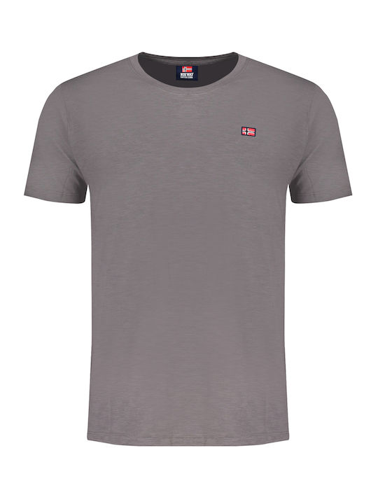 Squola Nautica Italiana Ανδρικό T-shirt Κοντομάνικο Gray