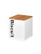 Atmosphera Metallic Cookie Jar White 14.4x14.4x16.5cm