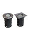 Bemko Round Glass Recessed Spot with Socket GU10 Silver 1pcs