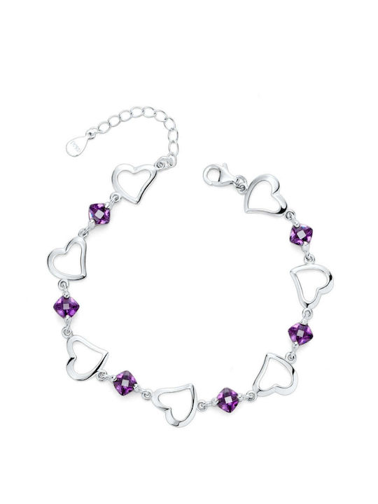 Bracelet with design Heart made of Silver