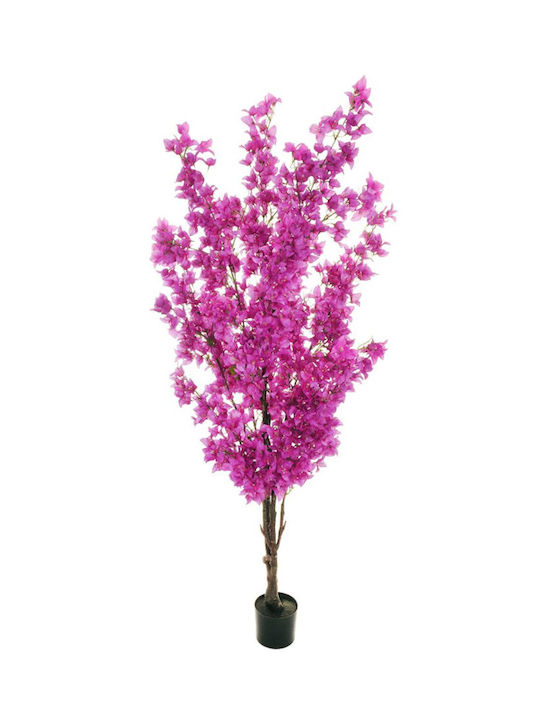 Evergreens Artificial Plant in Pot Bougainvillea Purple 180cm 1pcs