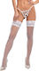 Cottelli Collection Δαντέλα Sexy Κάλτσες Λευκές