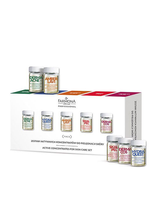 Farmona Set Active Skin Care Concentrates Derma Acne + * 2 Hydra Quest * 2 Amber Lavi * 2 Scalpel * 2 Dermacos * 2 10x5ml Farmona Set Active Skin Care Concentrates Derma Acne + * 2 Hydra Quest * 2 Amber Lavi * 2 Scalpel * 2 Dermacos * 2 10x5ml