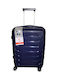 Ormi Cabin Hard Blue Travel Suitcase with 4 Wheels Height 55cm