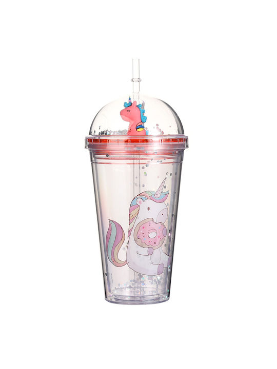 Tpster Glass Water made of Plastic in Pink Colo...