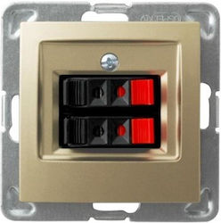 Ospel Steckdose Redner in Gold Farbe GG-2Y m 28