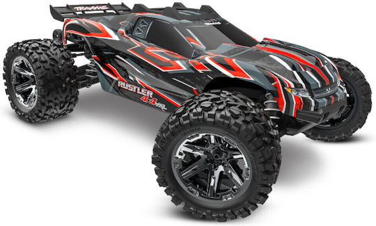 Traxxas Rustler 4X4 VXL Τηλεκατευθυνόμενο Αυτοκίνητο Κόκκινο