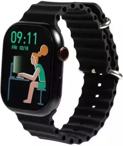 X8 PRO+ Aluminium Smartwatch with Heart Rate Monitor (Black)
