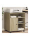 Office Storage Chipboard Cabinet with Wheels Sonoma L60xW50xH67cm